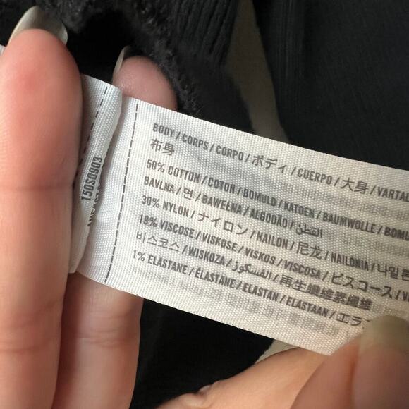 Abercrombie & Fitch Black Ribbed Scoop Neck Long Sleeve Top Size S - Picture 5 of 5